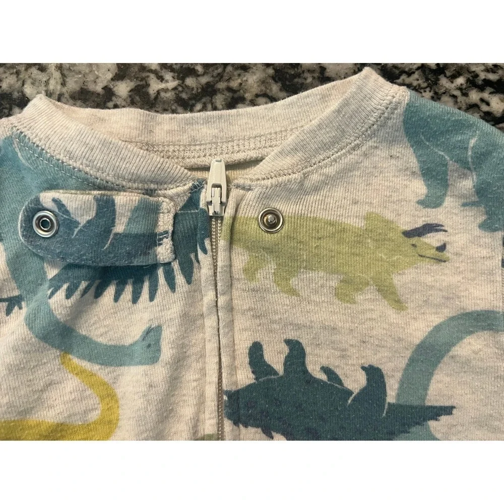 Carters Child of Mine Toddler Boys 2T Dinosaur Pajamas Blue Green Yellow (0854)